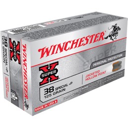 Winchester Ammo X38S7PH Super X  38SpecialP 125gr Jacketed Hollow Point 50 Per Box10 Case