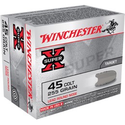 Winchester Ammo X45CP2 Super X  45Colt 255gr Lead Round Nose 20 Per Box10 Case