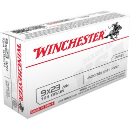 Winchester Ammo Q4304 USA  9x23Win 124gr Jacketed Soft Point 50 Per Box10 Case