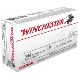 Winchester Ammo Q4205 USA  38SuperP 130gr Full Metal Jacket 50 Per Box10 Case