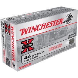 Winchester Ammo USA44CB Super X Cowboy Action 44SWSpl 240gr Lead Flat Nose 50 Per Box10 Case