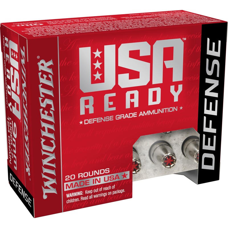 Winchester Ammo RED9HP USA Ready 9mmLuger 124gr Hollow Point 20 Per Box10 Case