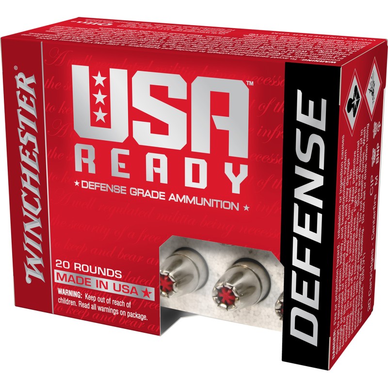 Winchester Ammo RED45HP USA Ready 45ACP 200gr Hex Vent Hollow Point 20 Per Box10 Case