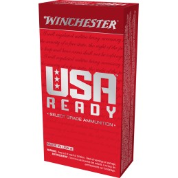 Winchester Ammo RED10 USA Ready 10mmAuto 180gr Full Metal Jacket Flat Nose 50 Per Box10 Case