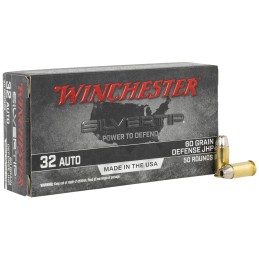 Winchester Ammo W32AST Silvertip  32ACP 60gr Jacketed Hollow Point 50 Per Box10 Case