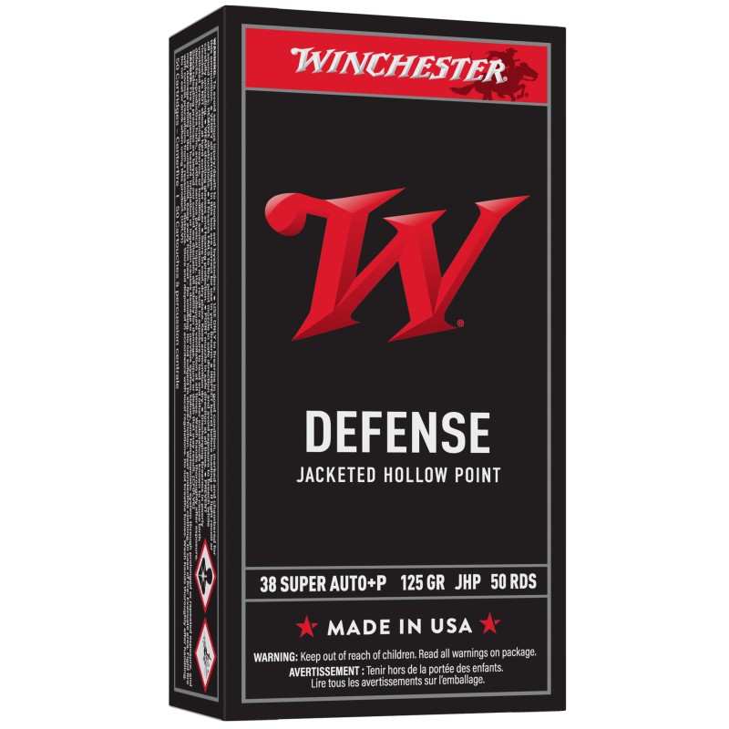 Winchester Ammo USA38AJHP USA  38Special 125gr Jacketed Hollow Point 50 Per Box10 Case