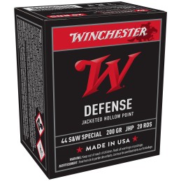 Winchester Ammo USA44SWJHP USA  44SWSpl 200gr Jacketed Hollow Point 20 Per Box10 Case