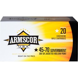 Armscor FAC4570300GR USA  4570Gov 300gr Jacketed Hollow Point 20 Per Box10 Case