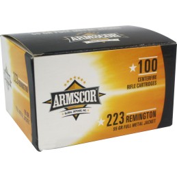 Armscor 50447 Precision Value Pack 223Rem 55gr Full Metal Jacket 100 Per Box12 Case