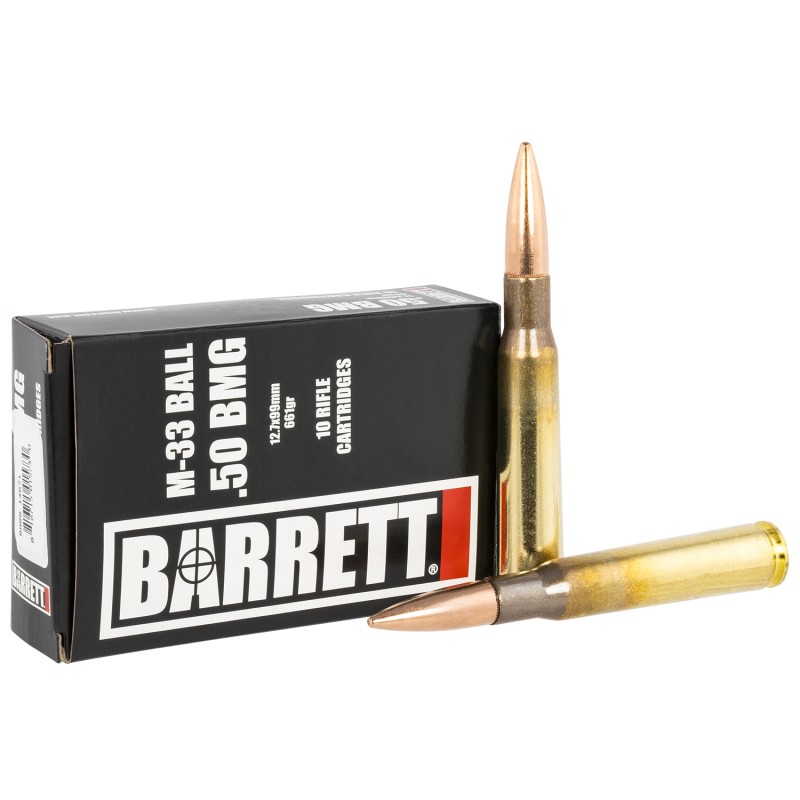 Barrett 14671 Rifle Match Grade 50BMG 661gr M33 Ball 10 Per Box25 Case