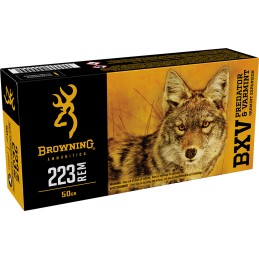 Browning Ammo B192302231 BXV Predator  Varmint 223Rem 50gr Varmint Expansion Polymer Tip 20 Per Box10 Case