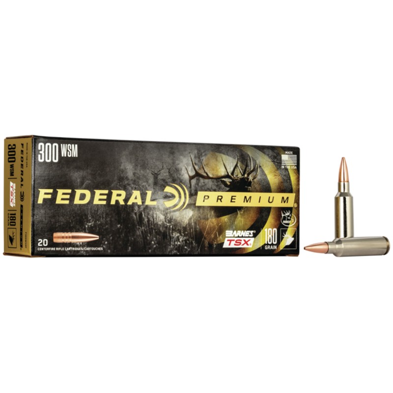 Federal P300WSMF Premium  300WSM 180gr Barnes TSX 20 Per Box10 Case