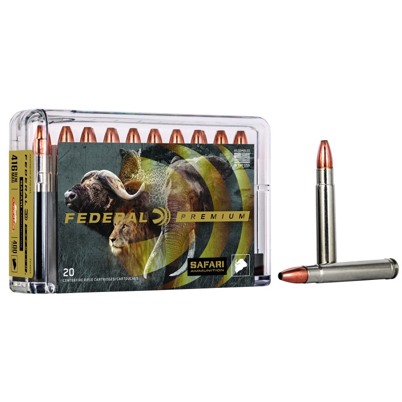 Federal P416RSA Premium Safari CapeShok 416RemMag 400gr Swift A Frame 20 Per Box10 Case