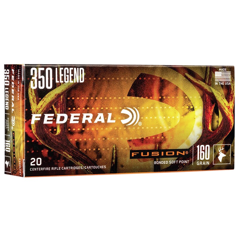 Federal F350LFS1 Fusion  350Legend 160gr Bonded Soft Point 20 Per Box10 Case