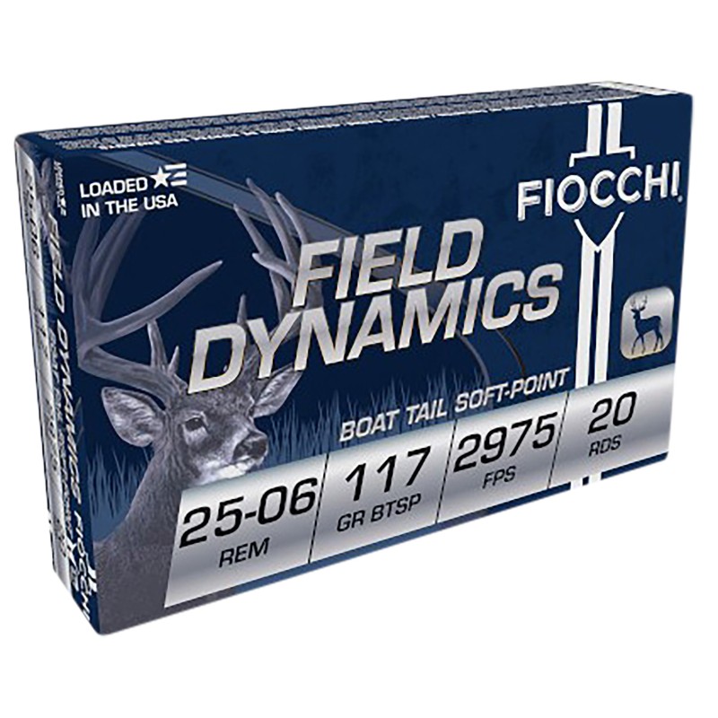 Fiocchi 2506B Field Dynamics  2506Rem 117gr Pointed Soft Point 20 Per Box10 Case