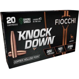 Fiocchi 300WMCHA Knock Down Enviro Shield 300WinMag 165gr Hollow Point 20 Per Box10 Case