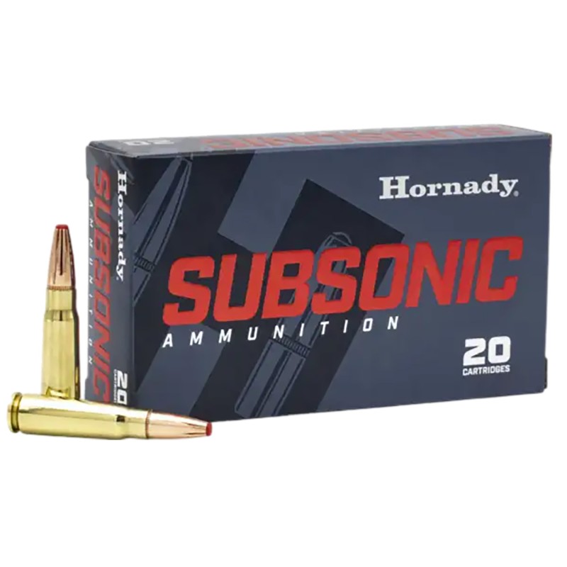 Hornady 80787 Subsonic Rifle 7.62x39mm 255gr Sub X 20 Per Box10 Case