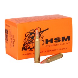 HSM 22315 Varmint  Remanufactured 223Rem 55gr Hornady VMax 50 Per Box10 Case