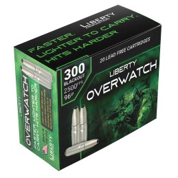 Liberty Ammunition LAOW300962500 OverWatch  300Blackout 96gr Open Cavity Design 20 Per Box50 Case