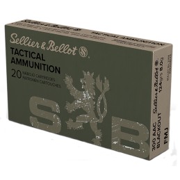 Sellier  Bellot SB300BLKA Rifle  300Blackout 124gr Full Metal Jacket 20 Per Box50 Case