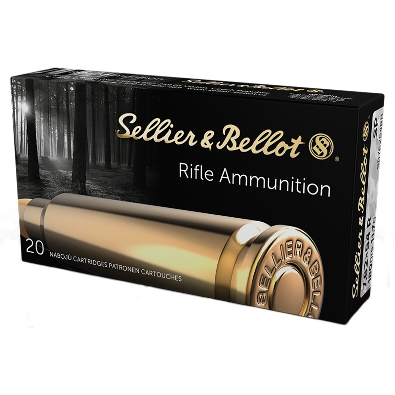 Sellier  Bellot SB76254RB Rifle  7.62x54mmR 180gr Soft Point 20 Per Box20 Case