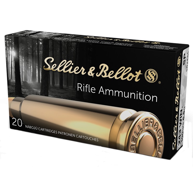 Sellier  Bellot SB243A Rifle  243Win 100gr Soft Point 20 Per Box25 Case