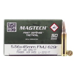 Magtech 556B TacticalTraining  5.56x45mmNATO 62gr Full Metal Jacket 50 Per Box20 Case