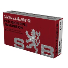 Sellier  Bellot SB308G Rifle  308Win 168gr Hollow Point Boat Tail 20 Per Box25 Case