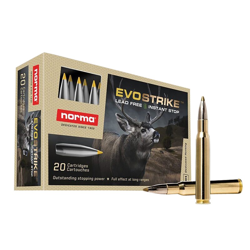 Norma Ammunition 20177342 Dedicated Hunting Evostrike 3006Springfield 139gr Polymer Tip Boat Tail 20 Per Box10 Case