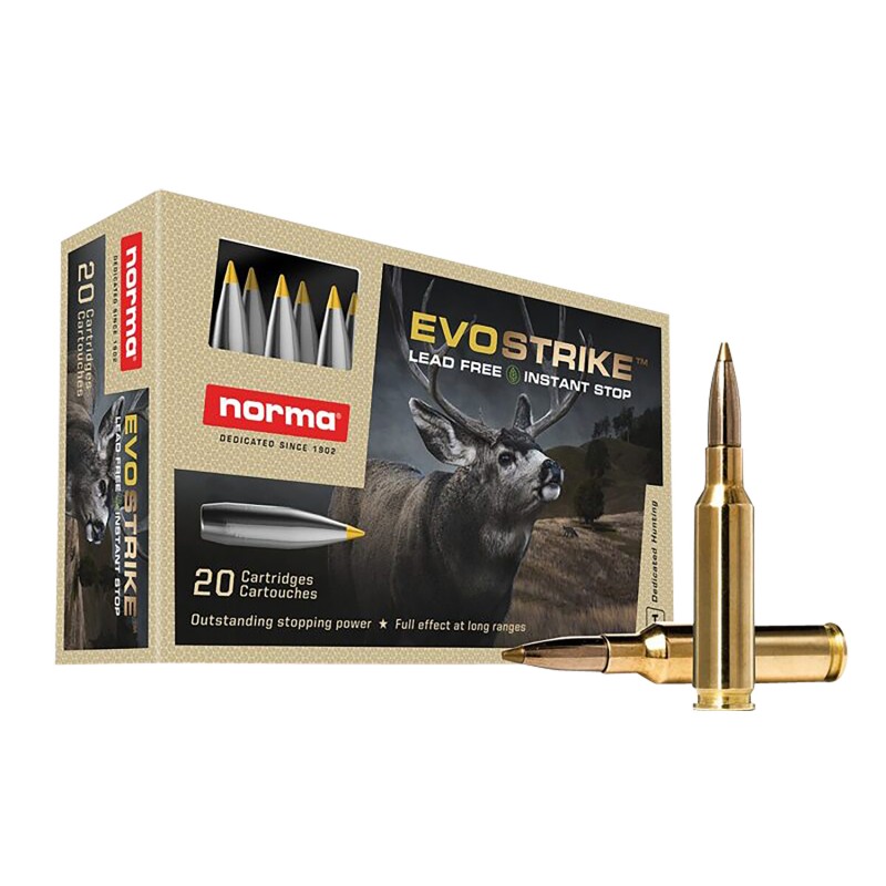 Norma Ammunition 20166482 Dedicated Hunting Evostrike 6.5Creedmoor 93gr Polymer Tip Boat Tail 20 Per Box10 Case