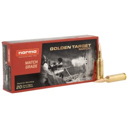 Norma Ammunition 10166462 Dedicated Precision Golden Target Match 6.5PRC 143gr Hollow Point Boat Tail 20 Per Box10 Case