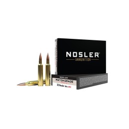 Nosler 60029 Match Grade  30Nosler 190gr Custom Competition Hollow Point Boat Tail 20 Per Box10 Case