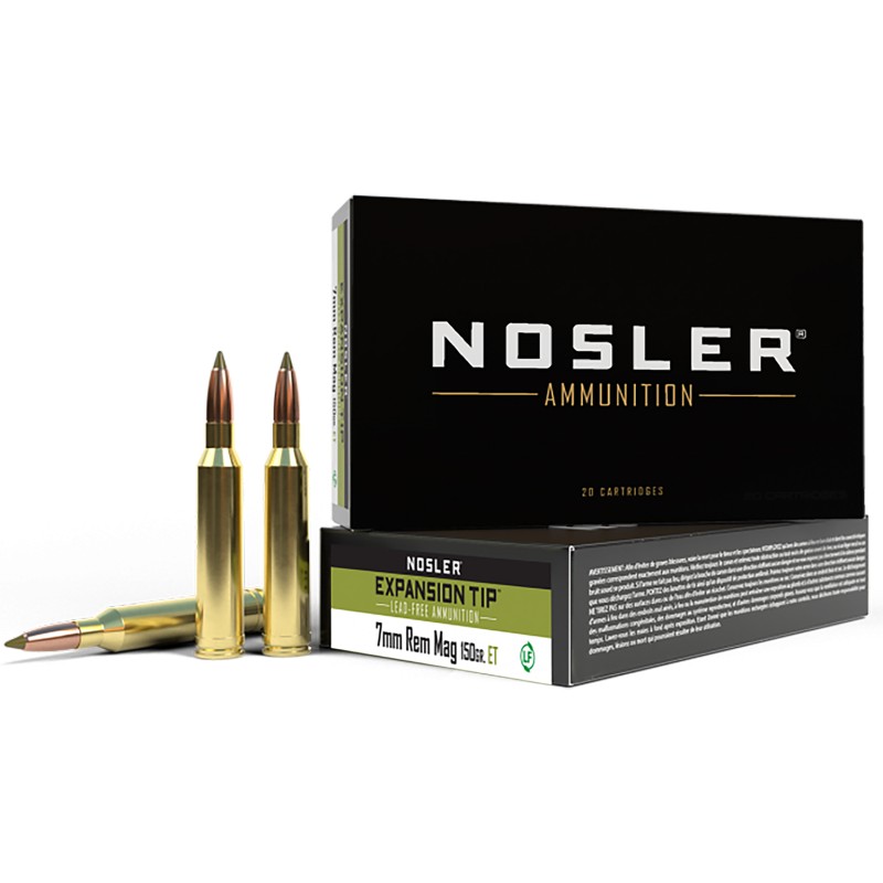 Nosler 40032 ETip  7mmRemMag 150gr E Tip Lead Free 20 Per Box10 Case