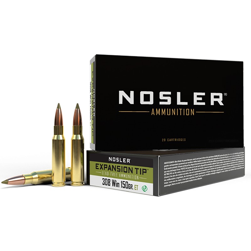 Nosler 40034 ETip  308Win 150gr E Tip Lead Free 20 Per Box10 Case