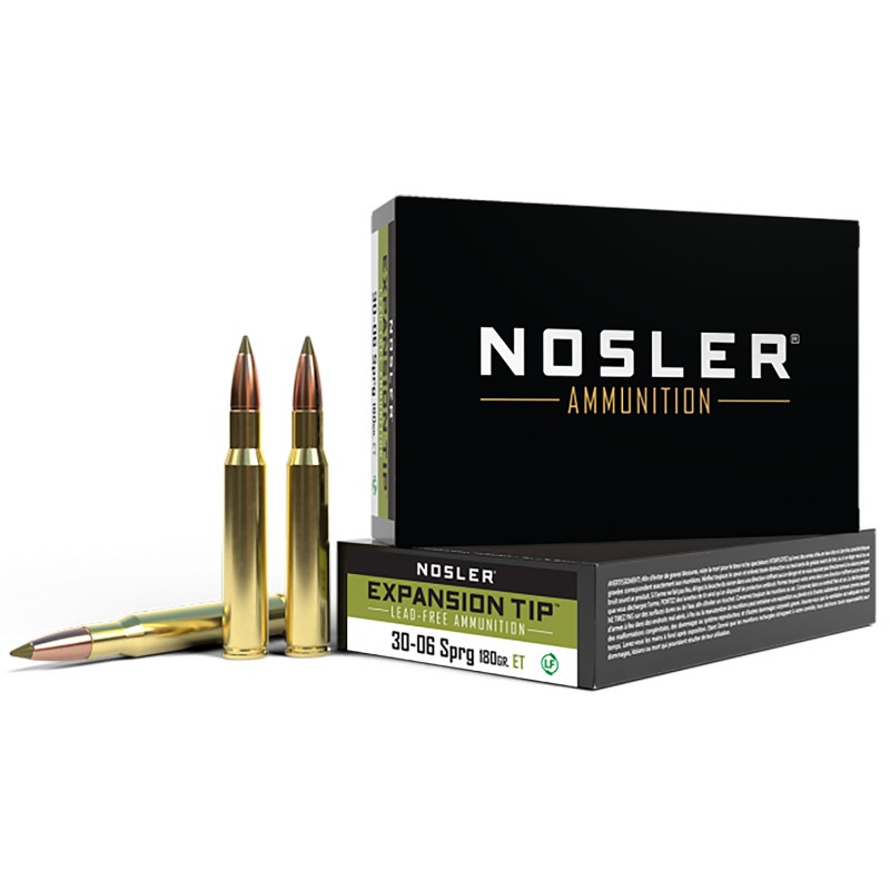 Nosler 40037 ETip  3006Springfield 180gr E Tip Lead Free 20 Per Box10 Case