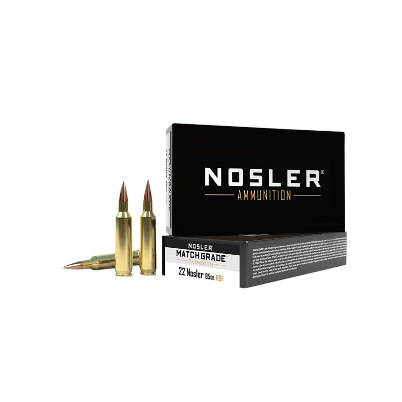 Nosler 60162 Match Grade RDF 22Nosler 85gr RDF Hollow Point Boat Tail 20 Per Box10 Case