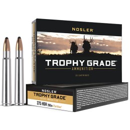 Nosler 60090 Trophy Grade  375HHMag 260gr Nosler Spitzer Partition 20 Per Box10 Case