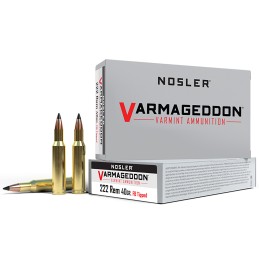 Nosler 65135 Varmageddon  222Rem 40gr Flat Base Tipped 20 Per Box20 Case