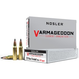 Nosler 65125 Varmageddon  221RemFireball 40gr Flat Base Tipped 20 Per Box20 Case