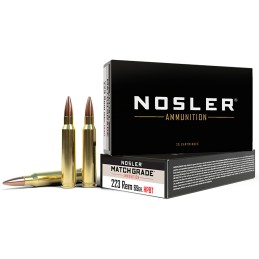 Nosler 60023 Match Grade  223Rem 69gr Custom Competition Hollow Point Boat Tail 20 Per Box20 Case