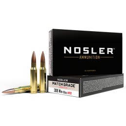 Nosler 60052 Match Grade  308Win 155gr Custom Competition Hollow Point Boat Tail 20 Per Box10 Case