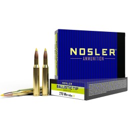 Nosler 40055 Ballistic Tip  270Win 140gr Spitzer Ballistic Tip 20 Per Box10 Case