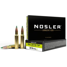 Nosler 40063 Ballistic Tip  308Win 165gr Spitzer Ballistic Tip 20 Per Box10 Case