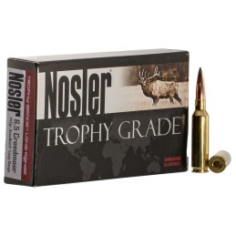 Nosler 60105 Trophy Grade LongRange 6.5Creedmoor 142gr Nosler Spitzer AccuBond Long Range 20 Per Box10 Case