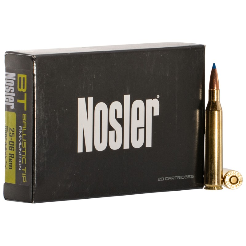 Nosler 40071 Ballistic Tip  2506Rem 115gr Spitzer Ballistic Tip 20 Per Box10 Case