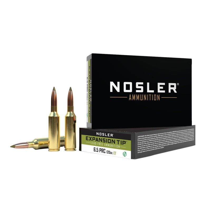 Nosler 40688 ETip  6.5PRC 120gr Spitzer E Tip Lead Free 20 Per Box10 Case