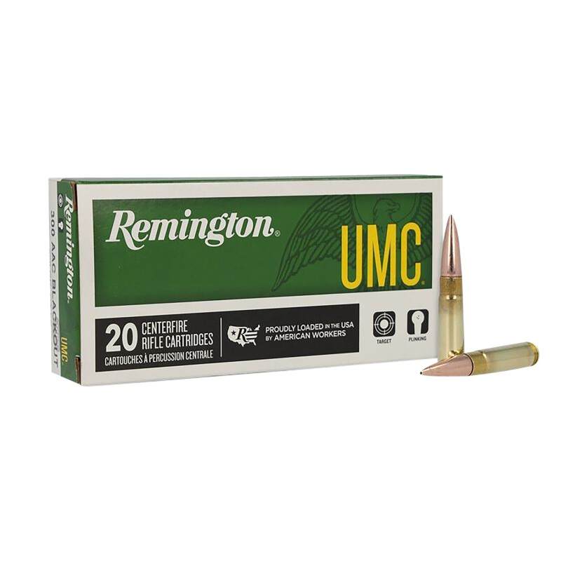 Remington Ammunition 26854 UMC  300Blackout 150gr Full Metal Jacket 20 Per Box10 Case