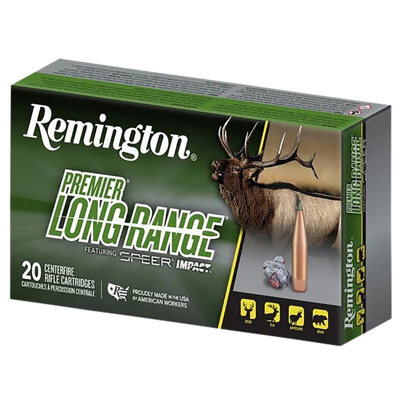 Remington Ammunition R28829 Premier Long Range 7mmPRC 175gr Speer Impact 20 Per Box10 Case