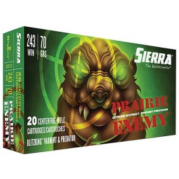 Sierra A150702 Prairie Enemy  243Win 70gr Sierra BlitzKing 20 Per Box10 Case