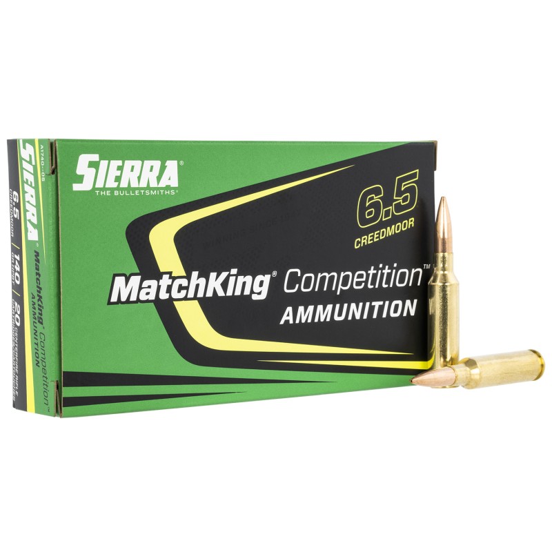 Sierra A174005 MatchKing Competition 6.5Creedmoor 140gr Sierra MatchKing BTHP 20 Per Box10 Case